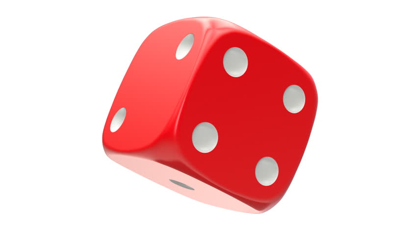 Stock video of rotated red dice, seamlessly loopable with | 16211185 ...