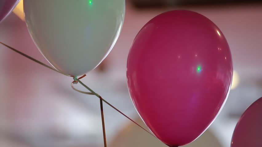 Pink And Purple Balloons Festive Decorations For Birthday Or Wedding