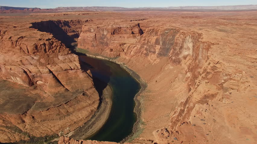 Aerial Shot Of Grand Canyon, Horseshoe Bend And Colorado River 