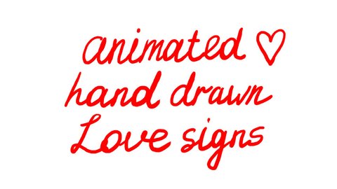 Animated Hand Drawn Love Signs Visualization Stock Footage Video (100%  Royalty-free) 16613815 | Shutterstock