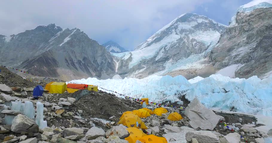 Mount Everest Camp 2. Himalayas, Nepal Stock Footage Video 26426873 ...