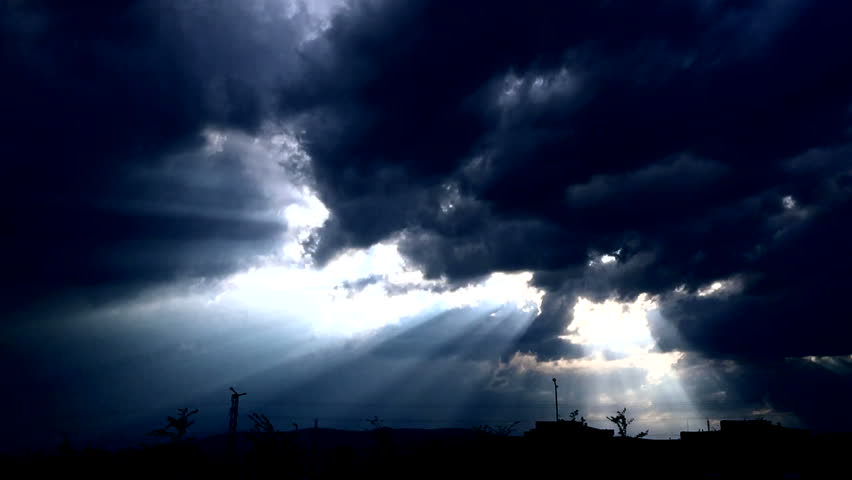 Dark Clouds Before a Thunder-storm Stock Footage Video ...