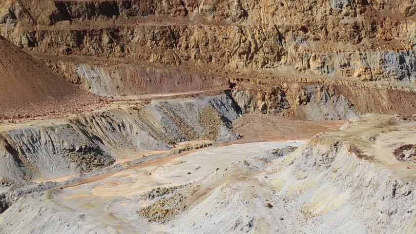 Large Rock Quarry In The Mountains Of Arizona (2) Stock Footage Video ...