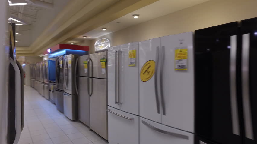 montreal, canada - may 2016: electric appliances store - modern montreal, canada - may 2016: electric appliances store - modern