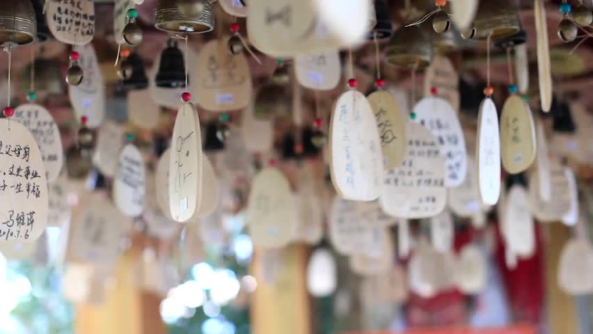 Wind Bell Stock Footage Video Shutterstock Lijiang China October 10 2017 Wind Bell With Wishes In Ancient