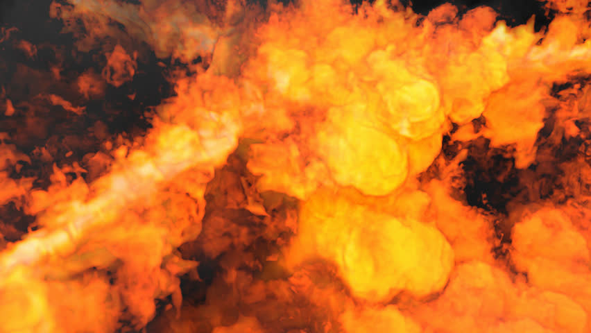 Fire Frame, Igniting Flame Background Isolated On Black Background 動画素材 ...