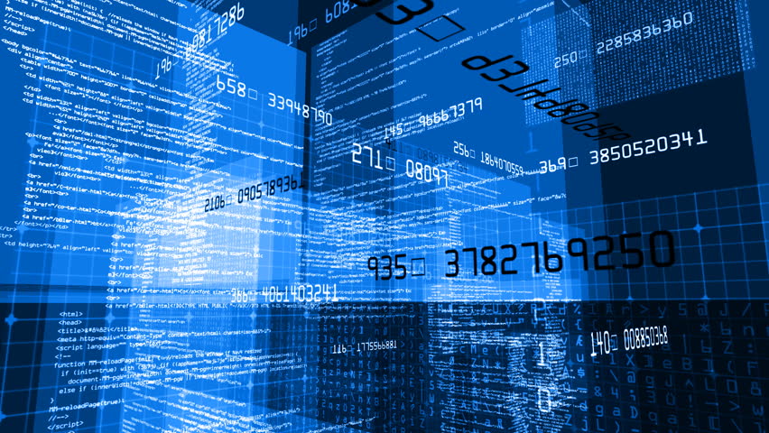 Digital Data Code Network Interface Technology Stock Footage Video ...