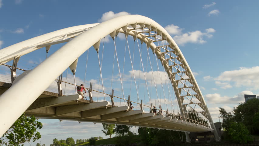 TORONTO - MAY 21: 4k Timelapse Of The Humber Bay Arch Bridge. It Is A ...