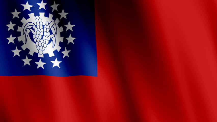 Myanmar Flag Stock Footage Video | Shutterstock