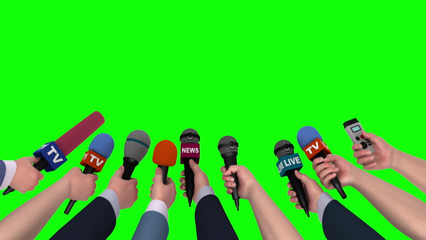 4K 0013 Microphones In The Hands Of Journalists On Green Background 3D Animation 18105565 4K 0013 Microphones In The Hands Of Journalists On Green Background 3D Animation 18105565