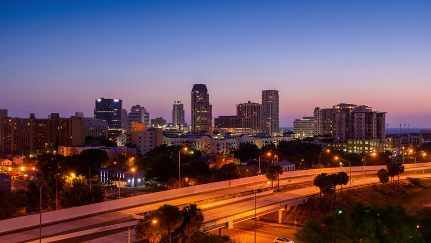 Download St. Petersburg, Florida, Usa Skyline Stock Footage Video ...