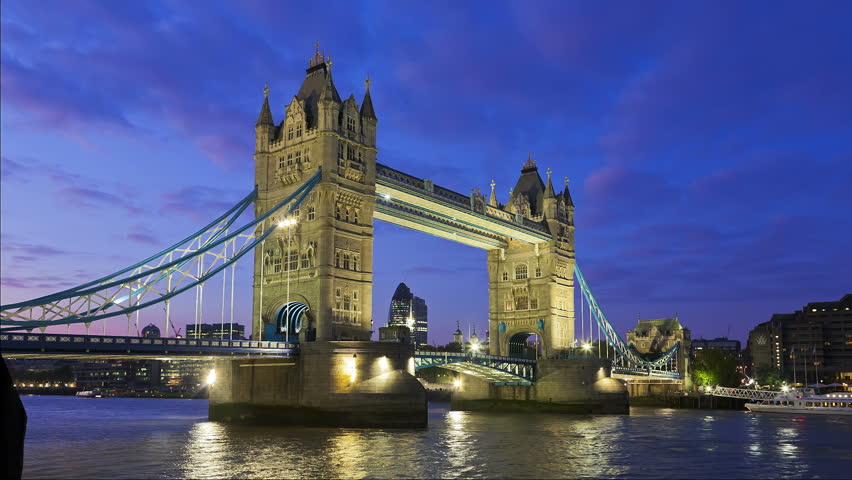 Tower Bridge in London at Stock Footage Video (100% ...