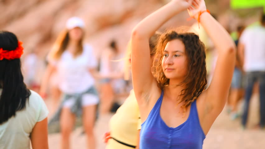 MONTENEGRO BUDVA, MAY 2016 - Girl Dancing On The Electronic Beach Party ...