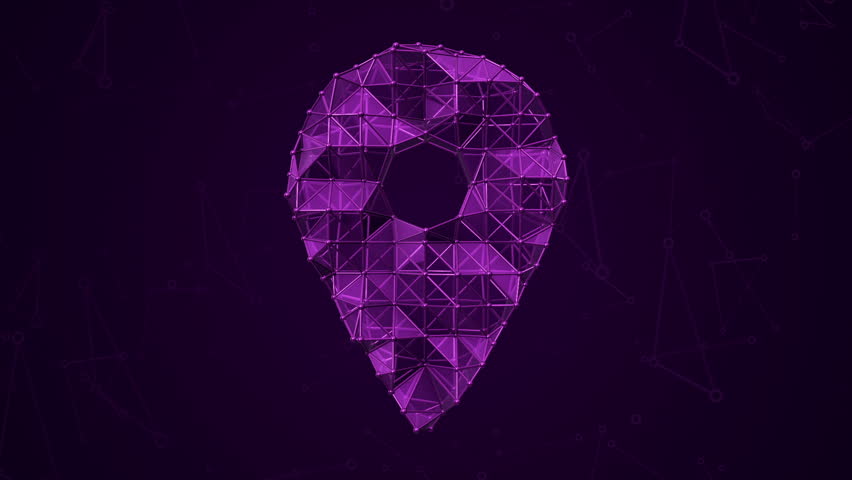 Map Pointer Icon. Pin Icon. Location Sign. Mark Icon Animation. Stock