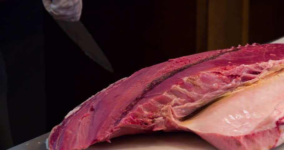 Restaurant Kitchen Video chef hand cutting with knife onion 4k close up video. chopped food Restaurant Kitchen Video chef hand cutting with knife onion 4k close up video. chopped food