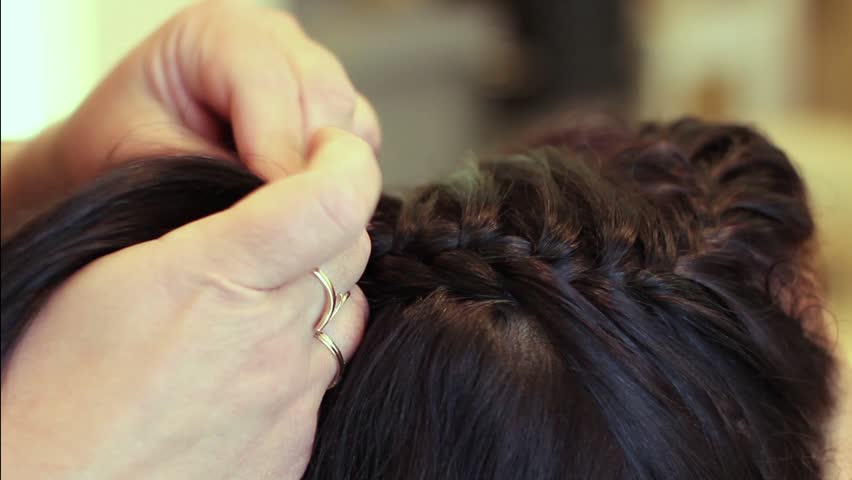 Weaving Braids In Beauty Salon Stock Footage Video 100 Royalty
