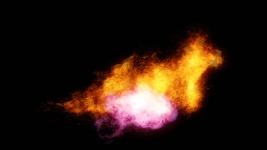 Flame Thrower In Rotation 3D Rendering With Color Effect Stock Footage ...