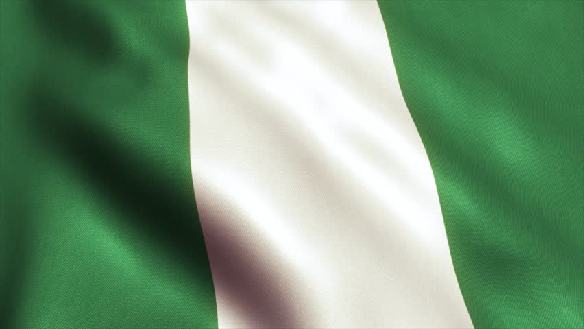 Flag Of Nigeria Beautiful 3d Animation Of The Nigeria Flag With Alpha ...