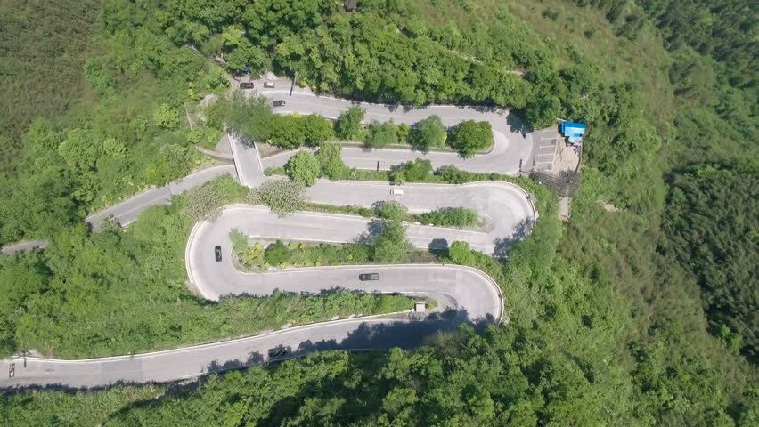 4k00 27overhead Aerial Drone Shot Of A Classic Hairpin Bend Road In