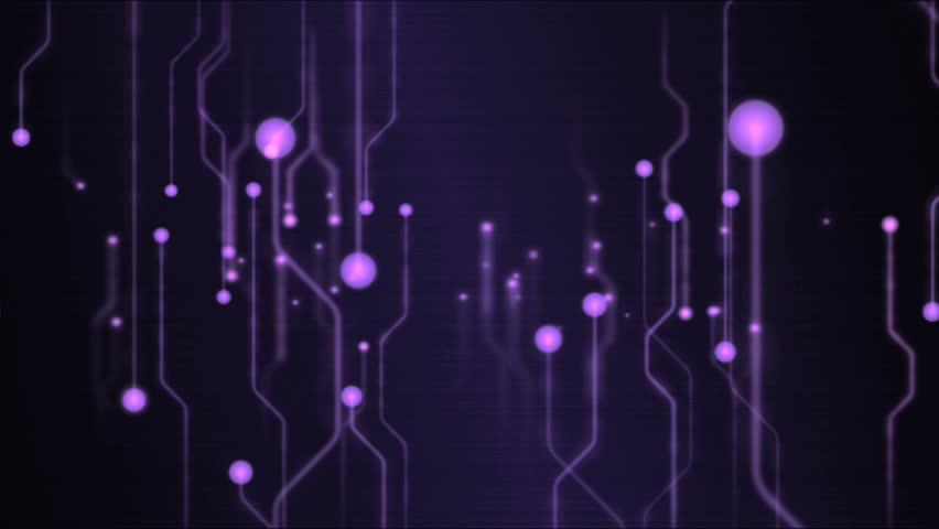Purple Circuit Board Electronic Hi-tech. Beautiful Chip Background