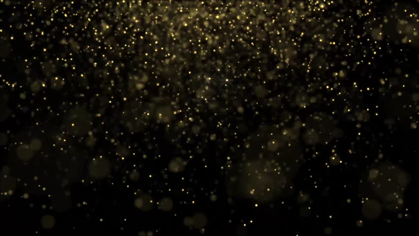 Golden Glowing Star Particle In Random Direction 3D Render Abstract ...