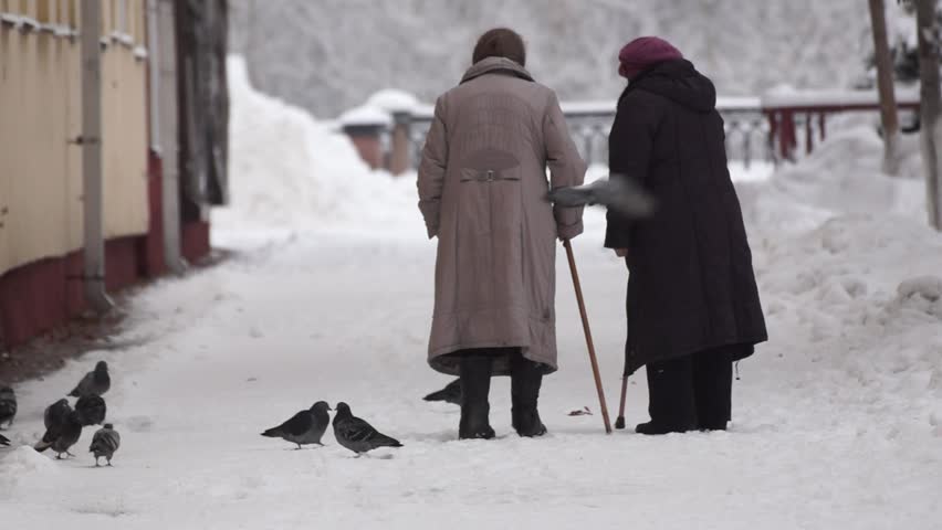 Image result for old couple walking in snow