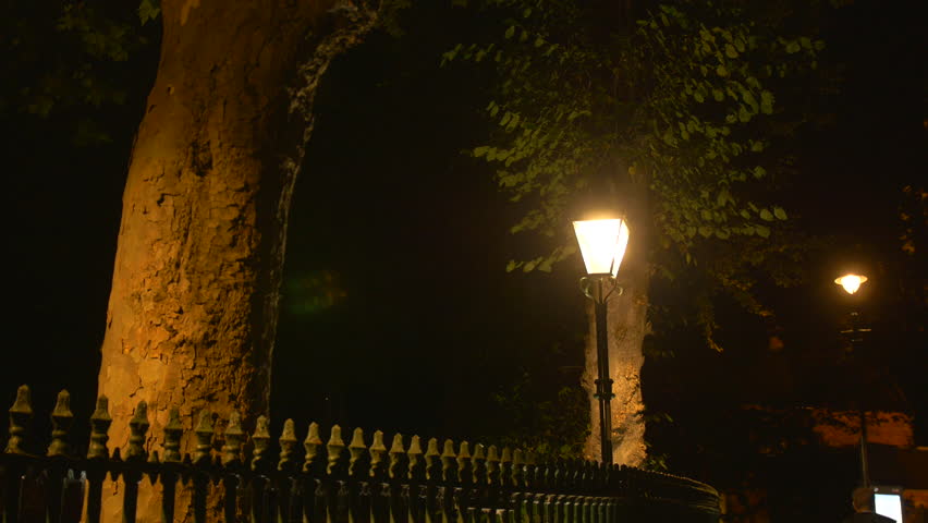 Old Fashioned Lamp Posts Stock Footage 4k And Hd Clips Rack Focus On Side Of English Street With Old Fashioned Vintage Lamps And Spiked Fences