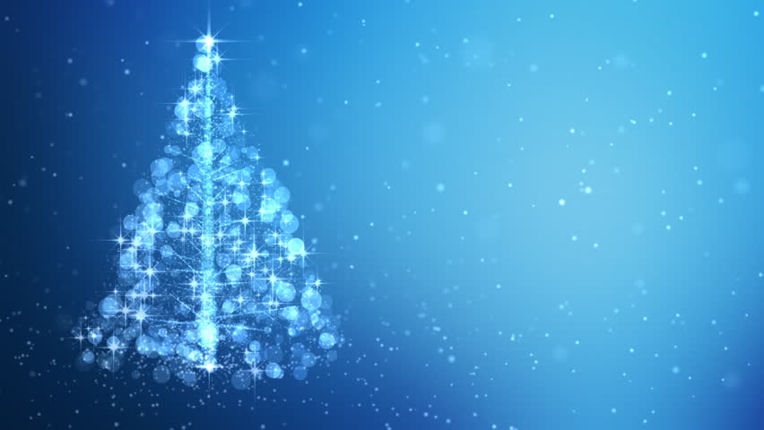 Loopable Animated Christmas Tree Background Stock Footage