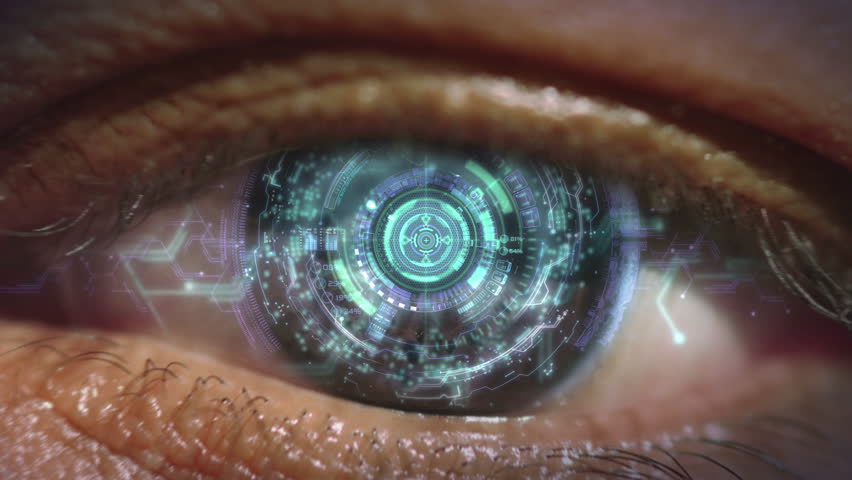 Cybernetic Brain. Zooming Through Eye. Stock Footage Video 21214921 ...