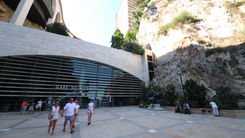 Monte Carlo Monaco August 3 2016 Railway Station Gare De Monaco