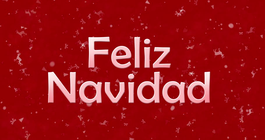 Happy Happy New Year Text In Spanish &quot;Feliz Ano Nuevo&quot; Turns To Dust From Bottom On White