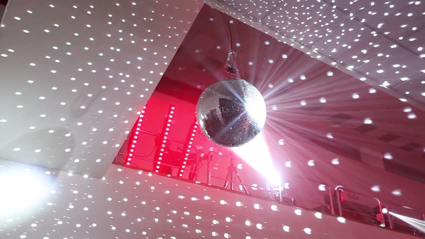 Disco Ball View From Below Arkivvideomateriale 100 Royalty