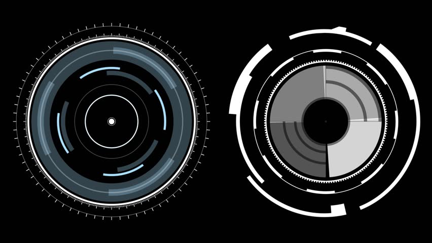 2 Circles Burst Elements. HUD Design UI Elements. HUD Concept. - Sci Fi ...
