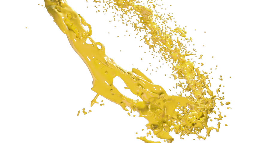 Yellow Paint Splattering On White Background Stock Footage Video 4657241 | Shutterstock
