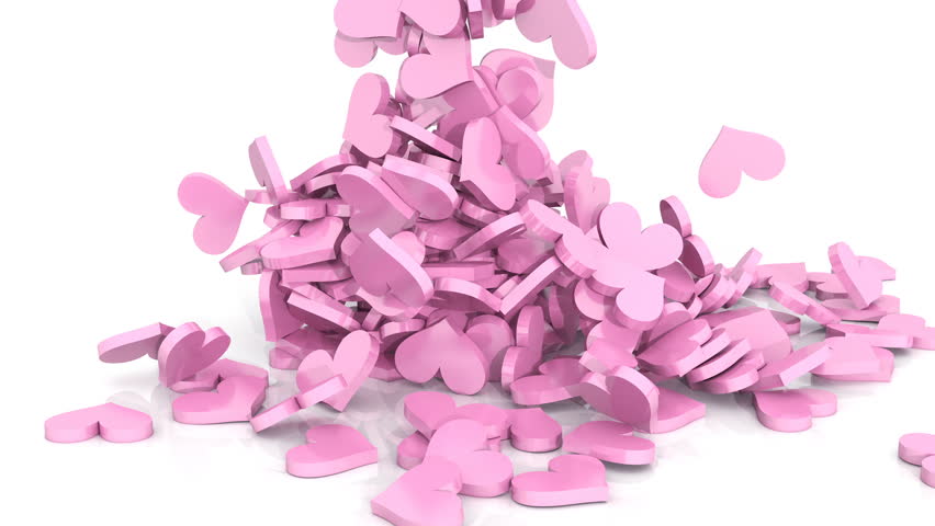 cascading falling hearts png