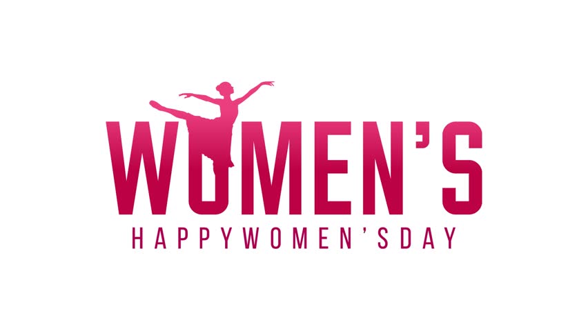 Abstract Womens Day Lettering. Happy Stock Footage Video (100% Royalty ...