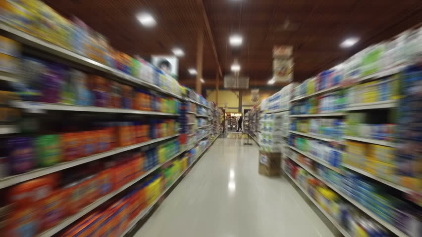 Grocery Store Abundance Background Stock Footage Video 14766232