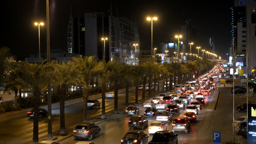 RIYADH - DEC 2012: Traffic Jam Along The Riyadh Streets On December 5 ...
