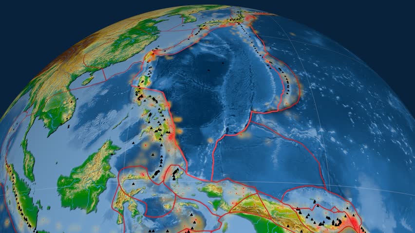 Philippine Sea Tectonics Featured. Relief. Plate Extruded And Animated ...