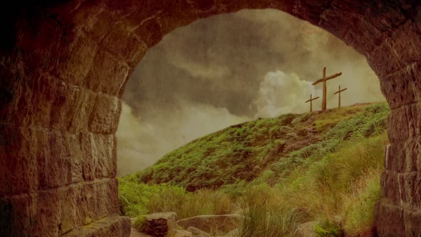 Vintage Easter Resurrection Open Tomb Stock Footage Video