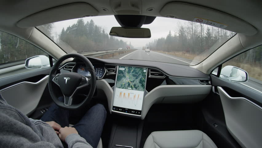 Autonomous Tesla Car February 2016 Stock Footage Video 100 Royalty Free 24254765 Shutterstock