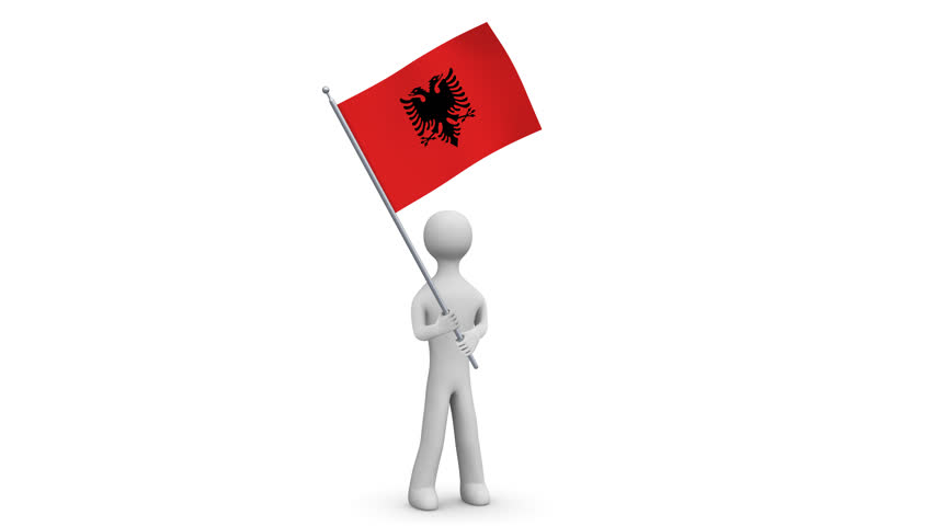 Flag Of Albania Beautiful 3d Animation Of The Albania Flag With Alpha ...