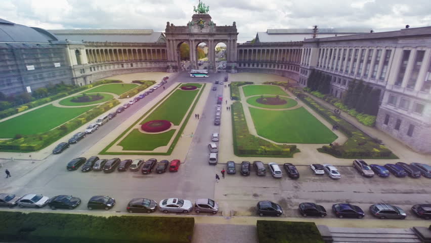 Brussels City Park From Above Stockvideos Filmmaterial 100