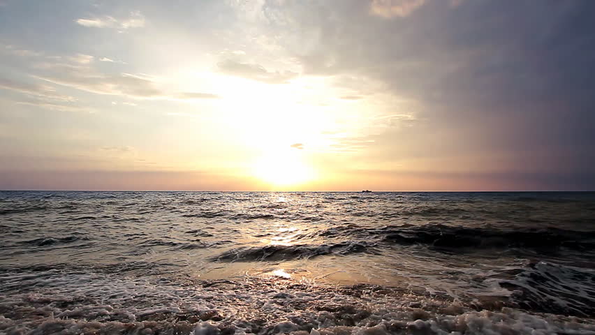 Timelapse Of A Beautiful Sunset Over The Pacific Ocean, Mexico. Stock ...