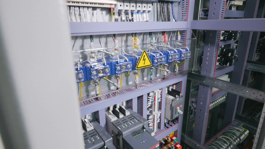 Stock Video Clip of Industrial electric rack. | Shutterstock
