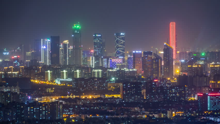 Stock Video Clip of A Time lapse of nanjing city at | Shutterstock