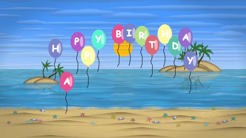Happy Birthday Beach Stars Sunrise Stock Footage Video 100 Royalty Free 26795245 Shutterstock