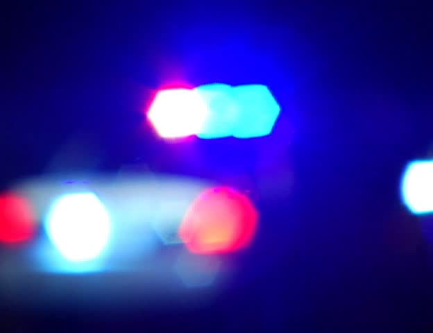 Shot of Blurred Police Lights Stock Footage Video (100% Royalty-free
