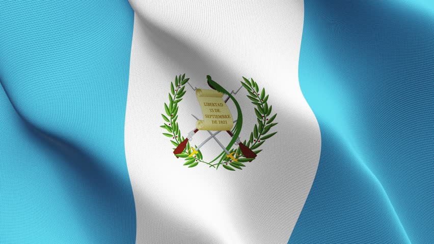 Flag Of Guatemala Background Seamless Loop Animation Stock Footage 