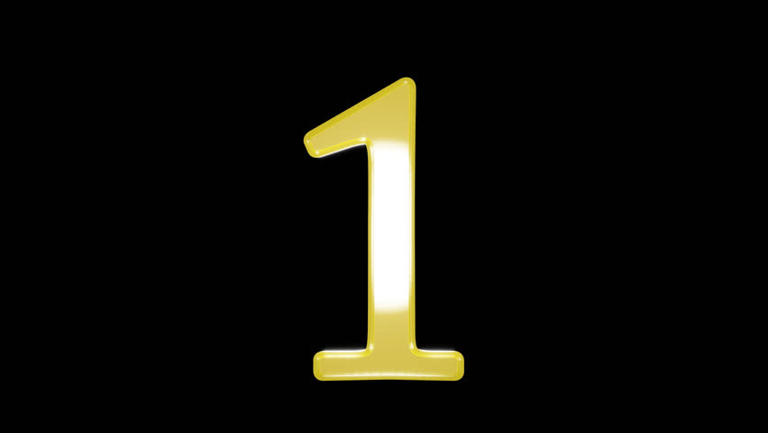 Golden Number 1 Highly Detailed Rotating On A Pink Background With